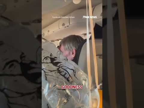 ‘HE HIT THE CEILING’: Traveler shares harrowing footage after flight drops thousands of feet #shorts