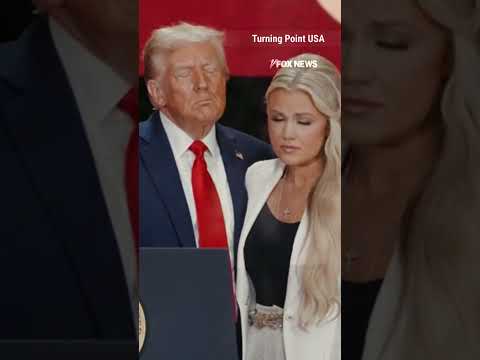 Trump, Erika Kirk hug during final moments of Charlie's memorial service #shorts #us #foxnews #news