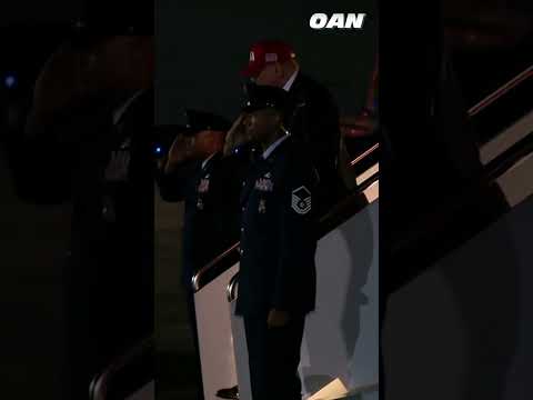 Trump landed at Joint Base Andrews on Sunday evening after spending the weekend in Palm Beach, FL.