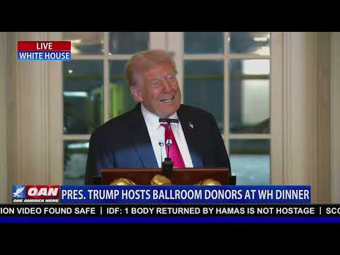 President Trump Hosts Ballroom Donor's at White House Dinner