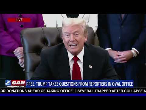 President Trump Takes Questions from Reporters in Oval Office