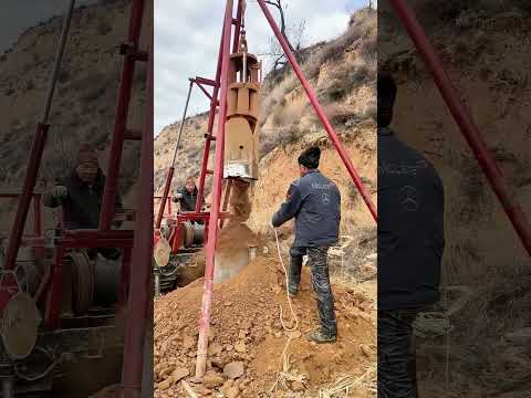 The Process of Drilling a Well in the Hill