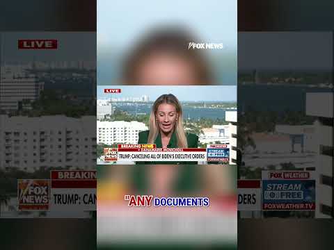 Trump: ‘I am hereby cancelling all executive orders’ made by Biden #shorts #foxnews #news #fox