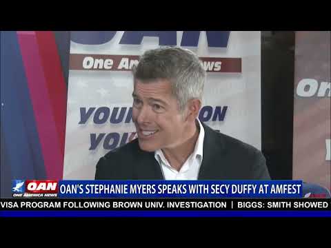 OAN’s Stephanie Myers sits down with U.S. Secretary of Transportation Sean Duffy at AmericaFest