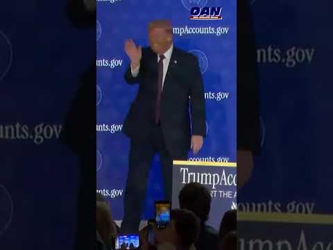 President Trump celebrates Trump Accounts with his iconic Trump dance