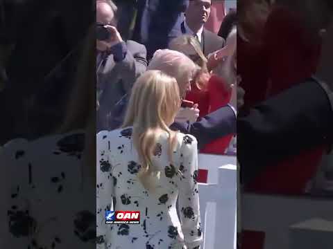 The crowd at the White House Easter Egg Roll chants in support of President Trump.