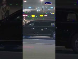 Trump’s motorcade departs Beijing Capital International Airport en route to his hotel