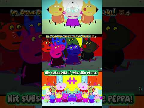 Dr. Brown Bear Goes Rolling Down The Hill! 🐻⛰️ #peppapig #audioeffects #funny #peppapigfunny #fyp