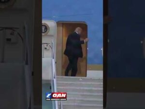 President Trump boards the former Air Force One