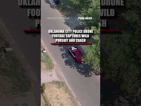 Oklahoma City Police drone captures WILD pursuit and crash #shorts #foxnews #news #fox
