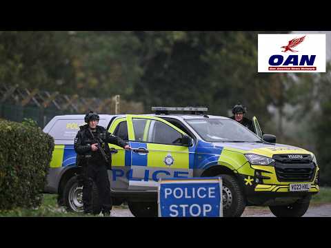 U.K. POLICE ARREST FIVE MEN ACCUSED OF PLANTING EXPLOSIVES NEAR U.S. BOMBERS